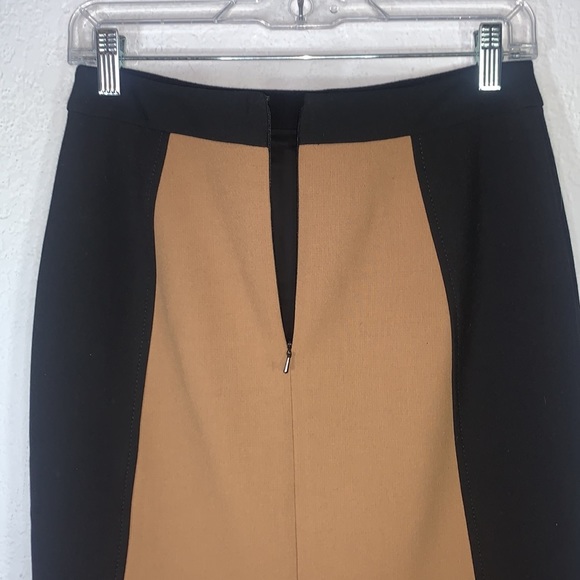 Halogen Black and Brown Color Block Pencil Skirt Size 0 - Picture 7 of 9